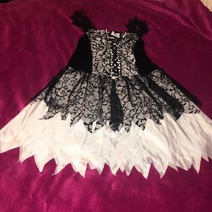 Girls Dark Fairy Halloween Costume